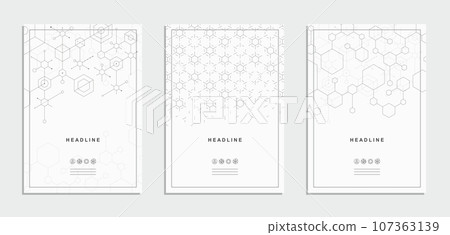 Abstract geometric technological company brochure. Vector business flyer. 107363139