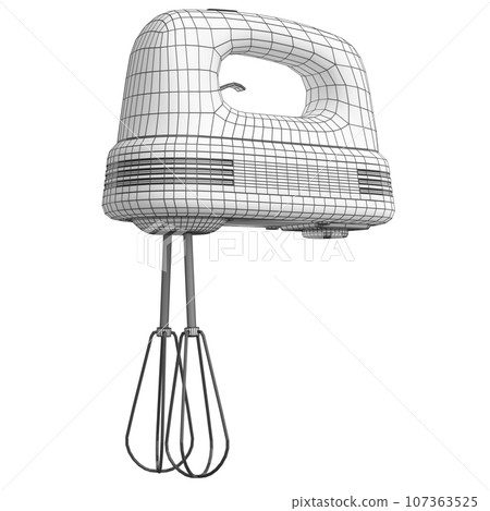 Electric mixer kitchen appliance for mixing and blending on white background 107363525