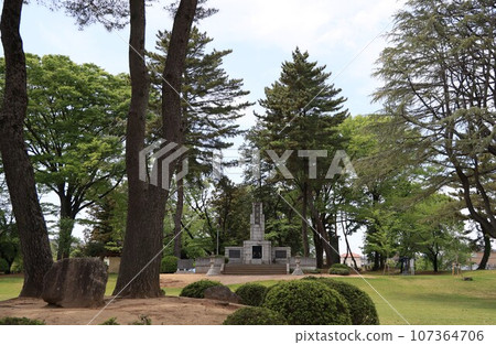Scenery of the Heroic Tower in Jonouchi Park, Koizumi Castle Ruins, Oizumi Town, Gunma Prefecture 107364706