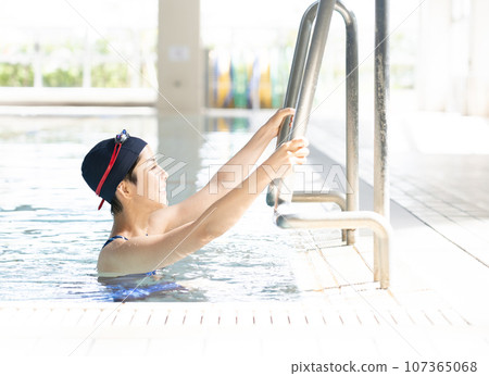 At the pool facility At the pool facility 107365068