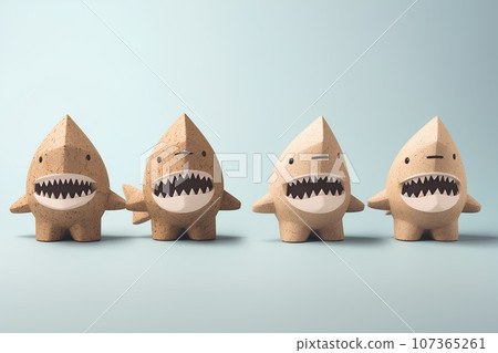 可愛的南瓜和軟木鯊(3D象形文字) 可愛的南瓜和軟木鯊(3D象形文字) 107365261