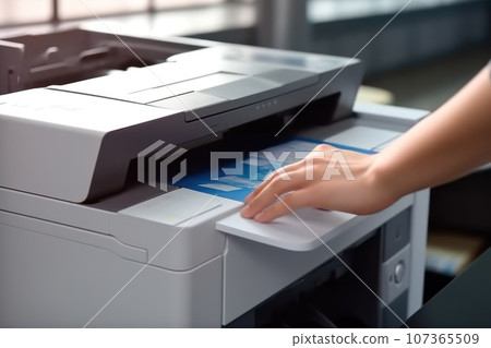 Photo of office's people using multifunction printer Photo of office's people using multifunction printer 107365509
