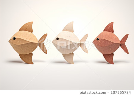 Cute cork fish (3D pictograph) Cute cork fish (3D pictograph) 107365784
