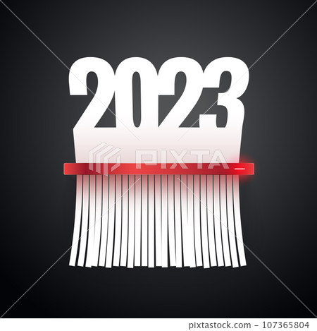 Paper 2023 Is Cut Into Shredder 107365804