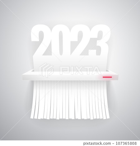 Paper 2023 Is Cut Into Shredder 107365808