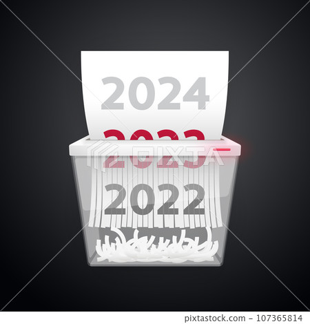 Documents 2022, 2023, 2024 Is Cut Into Shredder 107365814