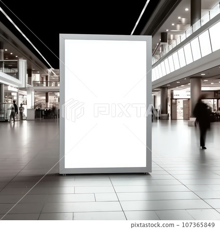 Blank billboard indoors outdoors, Generative AI 107365849