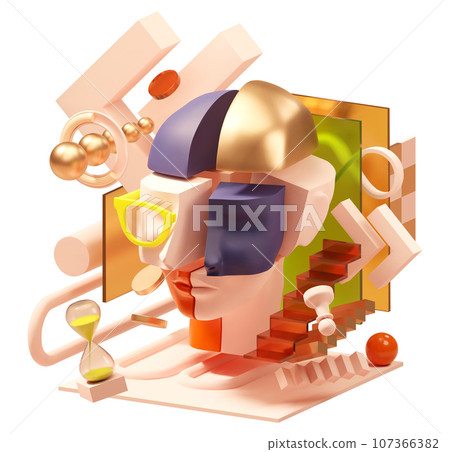 Vector mental health and psychotherapy illustration 107366382