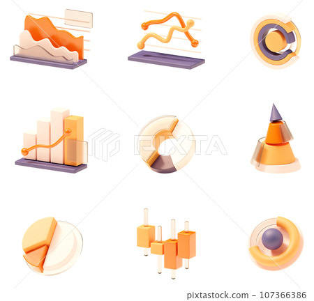Vector charts and diagrams set 107366386
