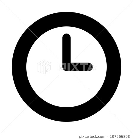 clock icon black 107366898