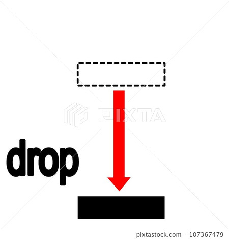 英文單字 drop 的圖像插圖-插圖素材 [107367479] - PIXTA圖庫