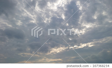 Sky Pattern Clouds Cloudy Afternoon Angel's Ladder 107368234