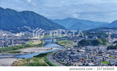 Aerial view of Asa Bridge over the Ota River, Mt. Abu Aerial view of Asa Bridge over the Ota River, Mt. Abu 107368608