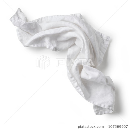 crumpled cotton napkin crumpled cotton napkin 107369907