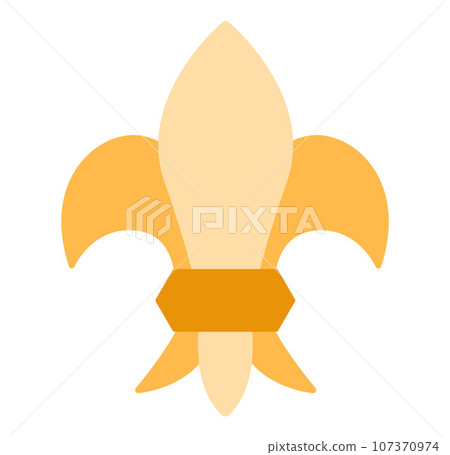 Royal lily icon. Fleur de lis vector - Stock Illustration