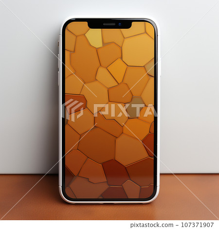 [AI generated image] Close-up of the screen displayed on a smartphone 107371907