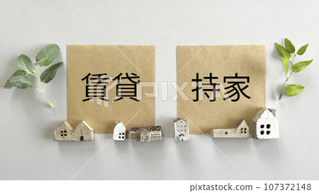 2 張工藝備忘錄紙，上面寫有租金、房屋所有權和家居飾品 107372148