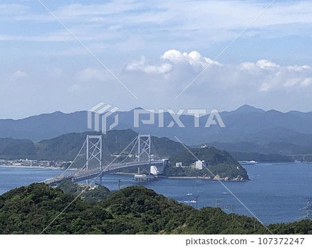 Naruto Kaikyo Bridge seen from Awaji Island Naruto Kaikyo Bridge seen from Awaji Island 107372247