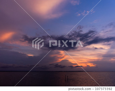 美麗的夏日夜景 - 霞浦湖的日落 107373392