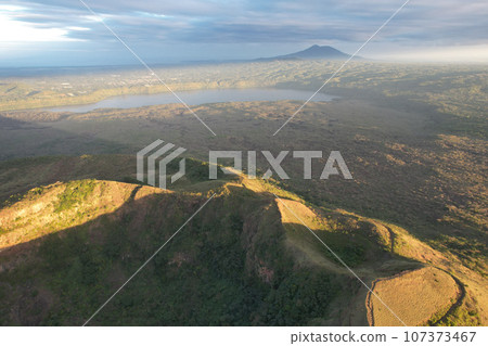 Nicaragua nature landscape on sunset time 107373467
