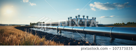 Pipes pumping hydrogen or gas 107373835