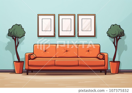 Sofa near the wall 107375832
