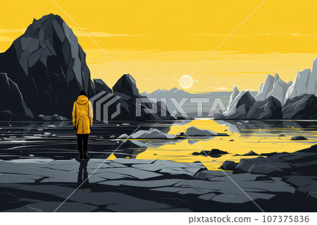 Sunset on the Icelandic coast Sunset on the Icelandic coast 107375836