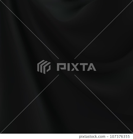 Black crumpled fabric. Fashion and style. Abstract background. eps 10 Black crumpled fabric. Fashion and style. Abstract background. eps 10 107376355