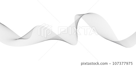 black and white wavy stripes background. Vector illustration 107377975