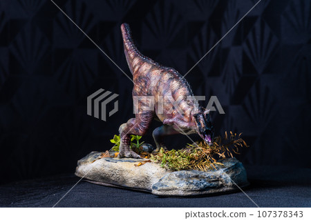 Carnotaurus Dinosaur in the dark 107378343
