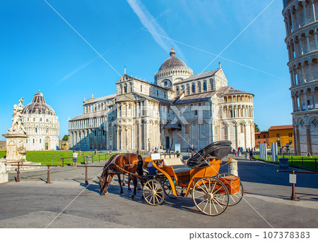 Horse carriage in Pisa Horse carriage in Pisa 107378383