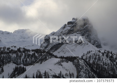 Mittaghore in Winter, Swiss Alps. Mittaghore in Winter, Swiss Alps. 107379373