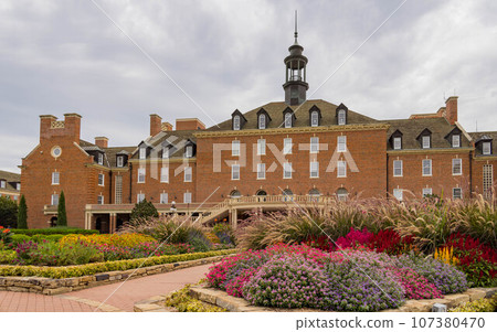 Overcast view of the Student Union of Oklahoma State University 107380470