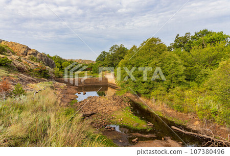 Daytime landscape of the Wichita Mountains National Wildlife Refuge 107380496