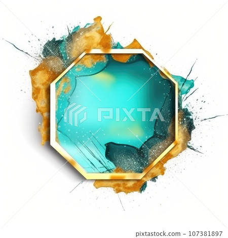 Artistic frame for design advertising placement and buzzy logo background 107381897