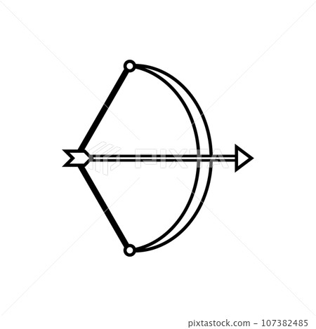 Bow with arrow icon. Bow with arrow icon. 107382485