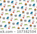 camping equipment pattern background 107382504