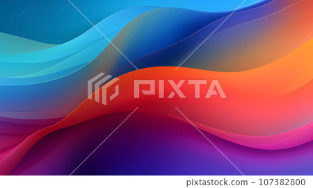 彩色渐变艺术感波浪背景 彩色渐变艺术感波浪背景 107382800