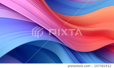 彩色渐变艺术感波浪背景 107382812