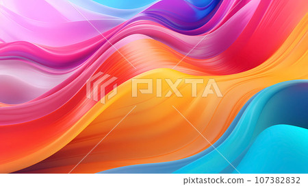 彩色渐变艺术感波浪背景 彩色渐变艺术感波浪背景 107382832