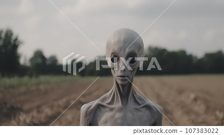 手绘外星人插画 107383022