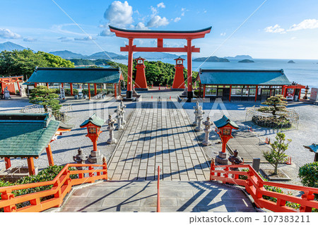 朱紅色美麗的福德稻荷神社 107383211