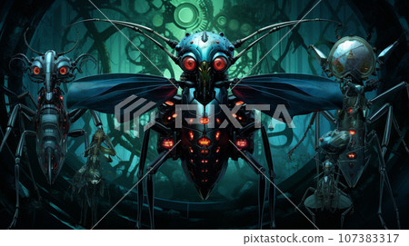 Harmonious Coexistence: Biomechanical Creatures in the Techno Jungle 107383317