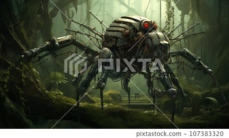 Harmonious Coexistence: Biomechanical Creatures in the Techno Jungle Harmonious Coexistence: Biomechanical Creatures in the Techno Jungle 107383320