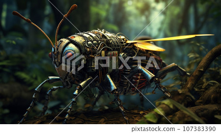 Harmonious Coexistence: Biomechanical Creatures in the Techno Jungle 107383390