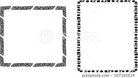 手寫時尚方形框架 107383834