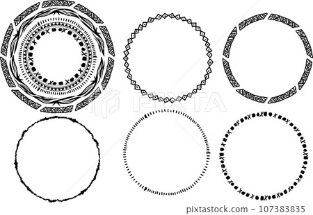 手寫時尚圓框 107383835