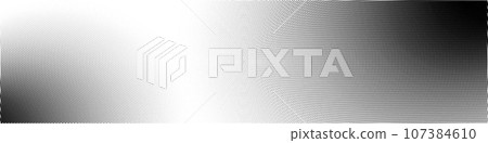 Black stippled gradient background pattern with spray and half tone effects, textured noise and tone gradation. Flat vector illustration isolated 107384610