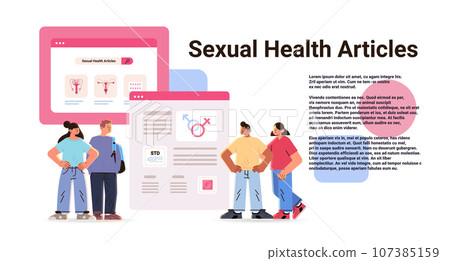 people reading sexual health articles human Stock