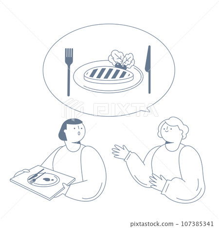 A woman forgot that she had eaten. A woman cleaning the dishes. 107385341